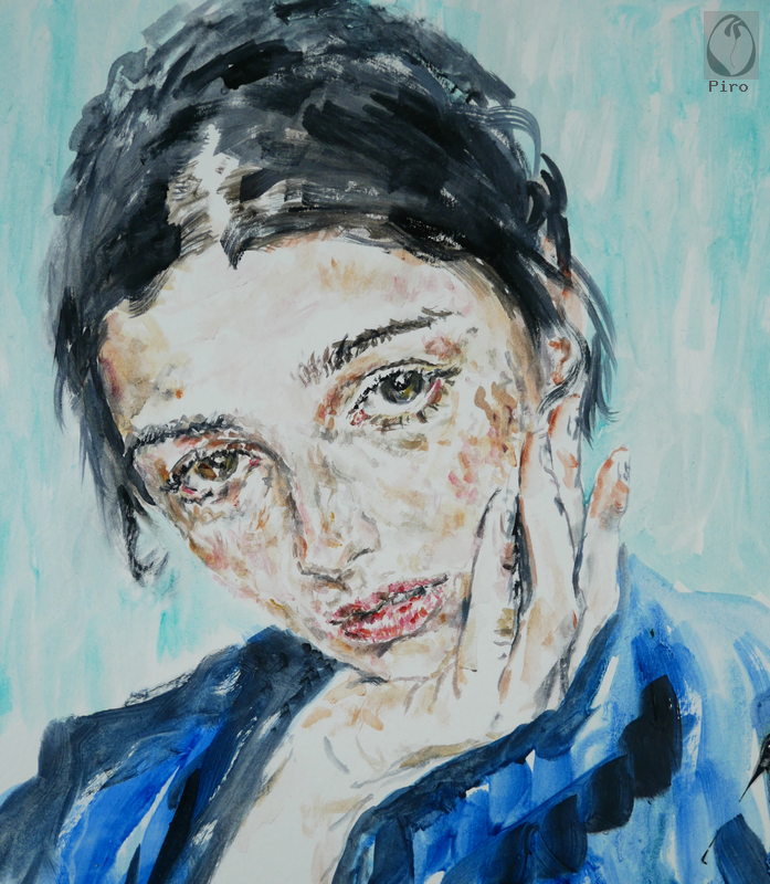 oil on paper - olio su carta di Piro
